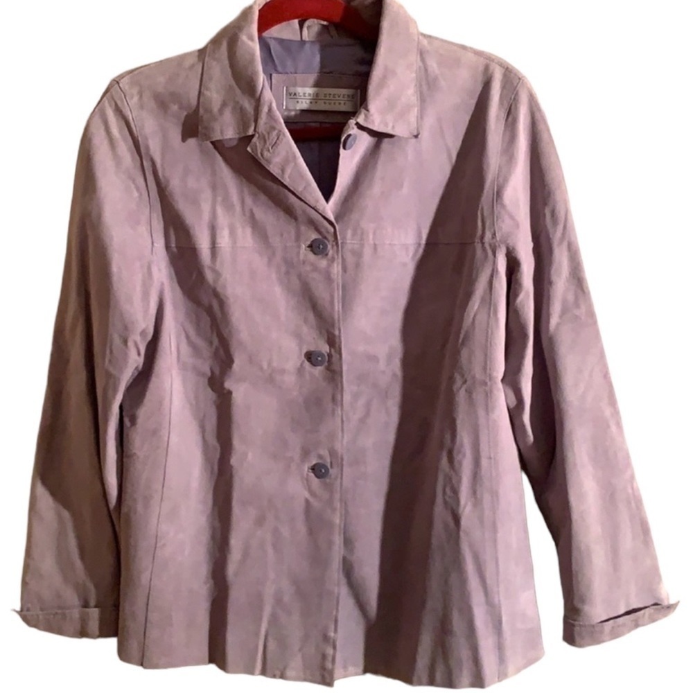 100% Suede Fully Lined Grey Shacket Size M